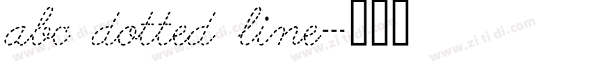 abc dotted line字体转换